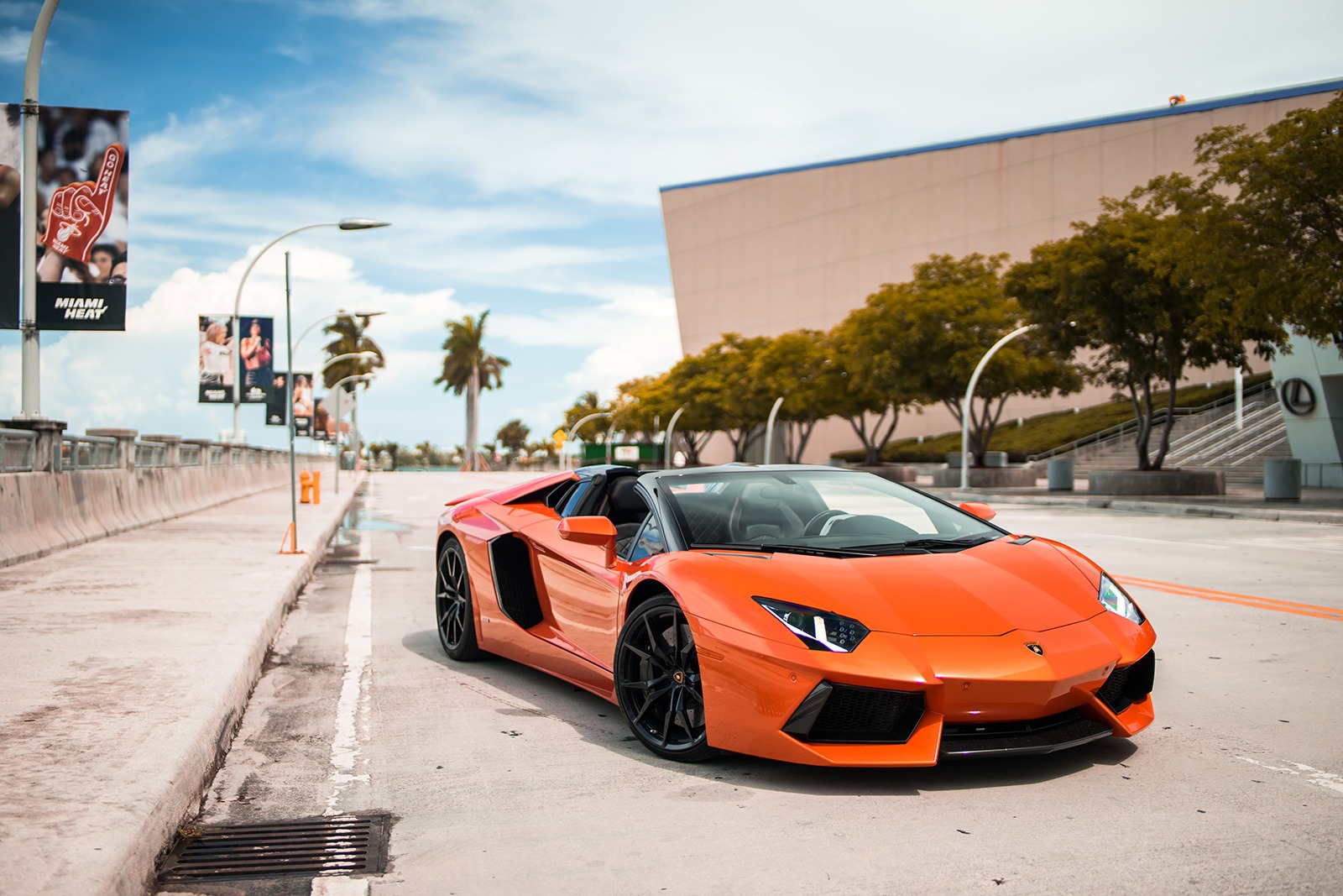 2017 Aventador Roadster Orange MVP Miami